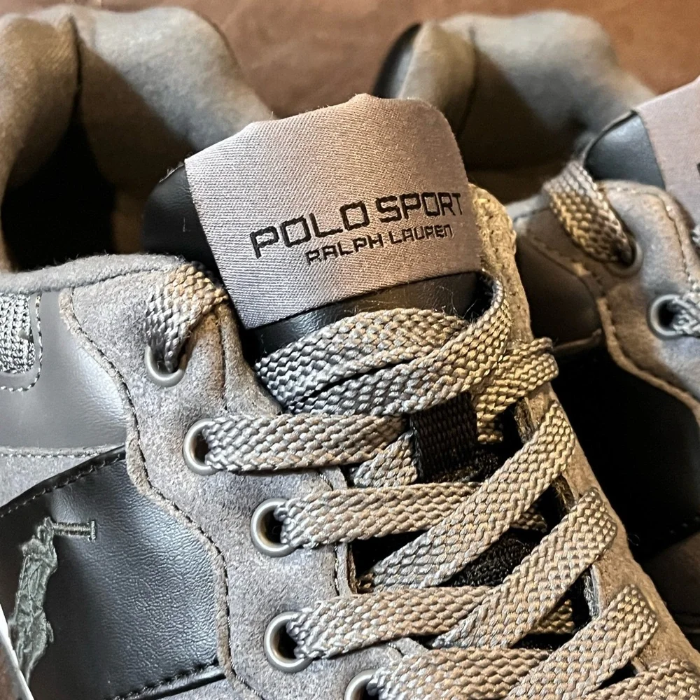 Polo Sport Ralph Lauren Slaton Shoes Sneakers grey Mens Size 12